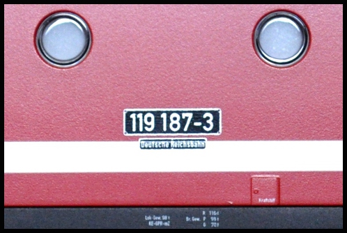 119 187-3 / Deutsche Reichsbahn - Hersteller: PIKO